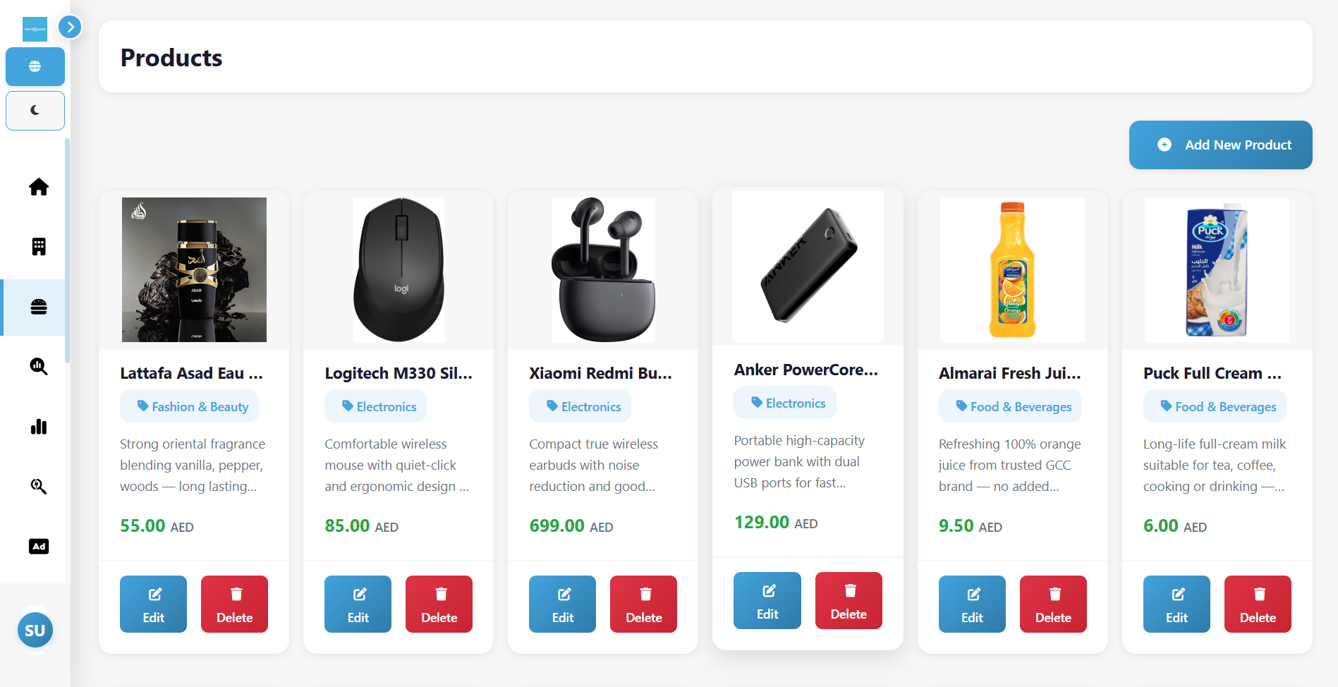 markXpand Products Dashboard